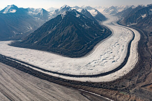 Gletscher aus Vogelperspektive
