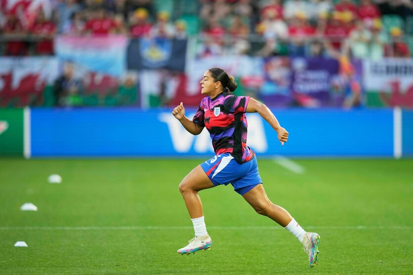 Jessica Carter beim Sprint auf dem Trainingspaltz