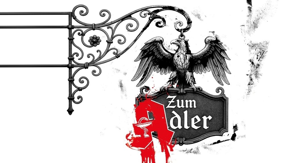 Illustration eines Gasthofschildes