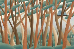 Illustration von einem Wald