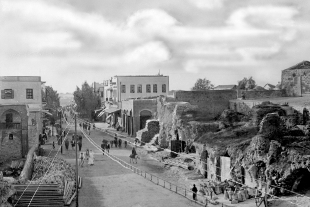 Die Hauptstraße von Gaza-Stadt, 1936