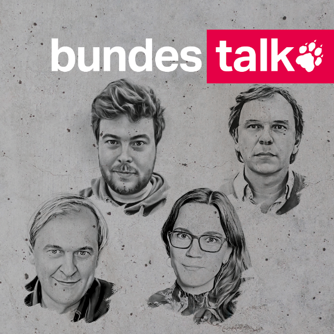 Köpfe von Michael Braun, Gareth Joswig, Anne Dieckhof und Stefan Reinecke