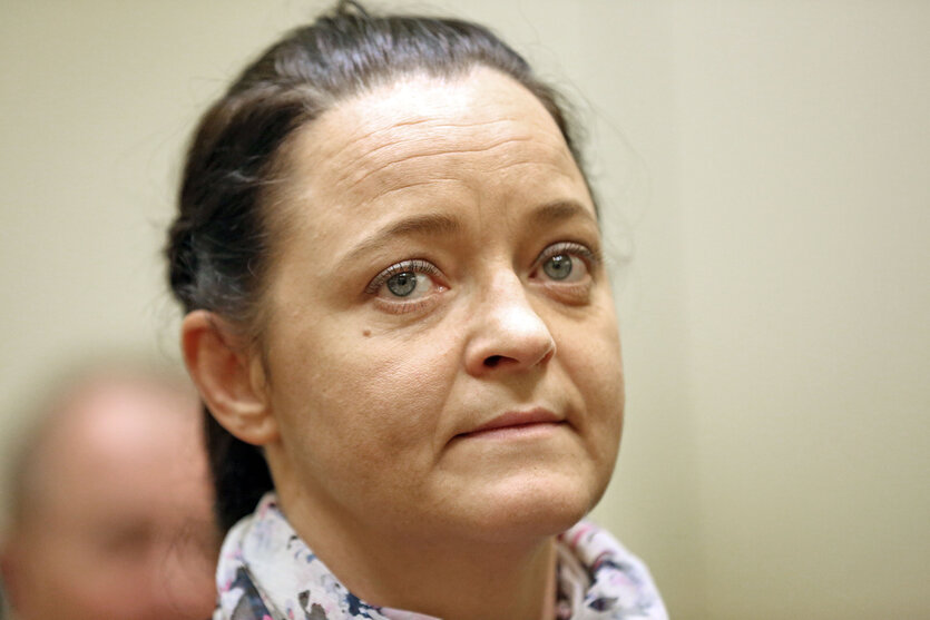Rechtsterroristin Beate Zschäpe im NSU-Prozess in München