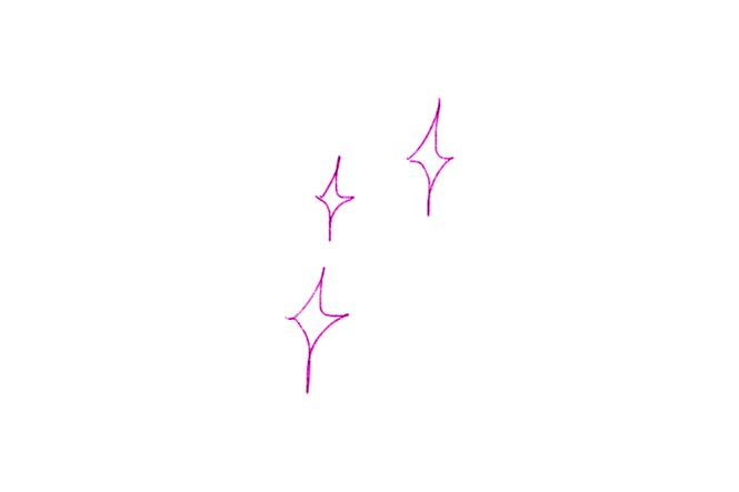 Illustration: pink farbene Sterne