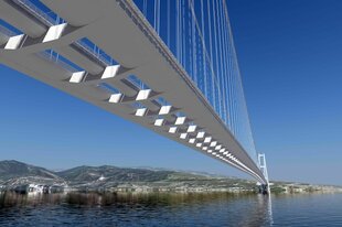 Die Simulation einer Brücke zwischen Sizilien und dem italienischen Festland