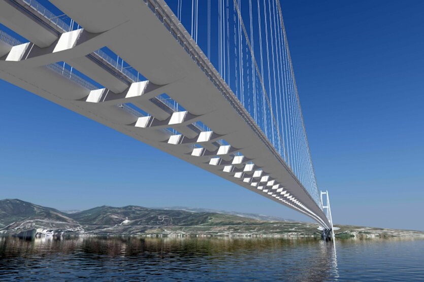 Die Simulation einer Brücke zwischen Sizilien und dem italienischen Festland