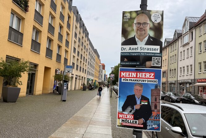 Wahlplakate in Frankfurt (Oder)