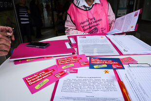 Unterschriftenzettel der Hamburger Initiative «Schluss mit Gendersprache in Verwaltung und Bildung»