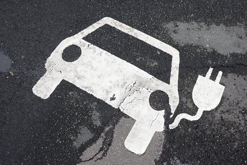 Symbol für eine Ladestation für Elektroautos