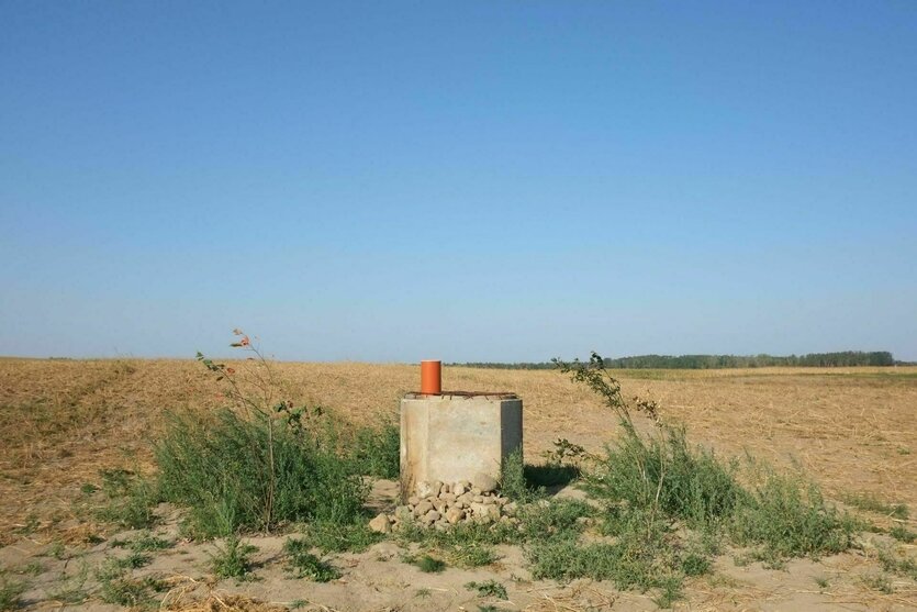 Feld mit Drainage