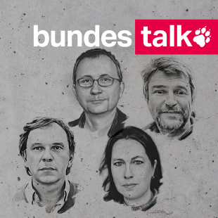 Köpfe von Stefan Reinecke, Eric Bonse, Bernd Pickert und Barbara Oertel