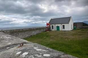 Blick auf ein einsames Haus, St. John's Point/Nordirland