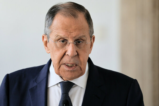 Porträt von Sergej Lawrow, Außenminister von Russland