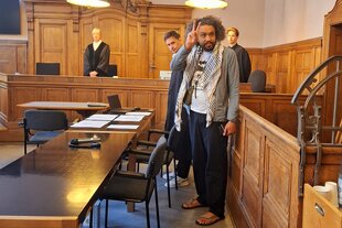 Majed Abusalama im Amtsgericht Berlin