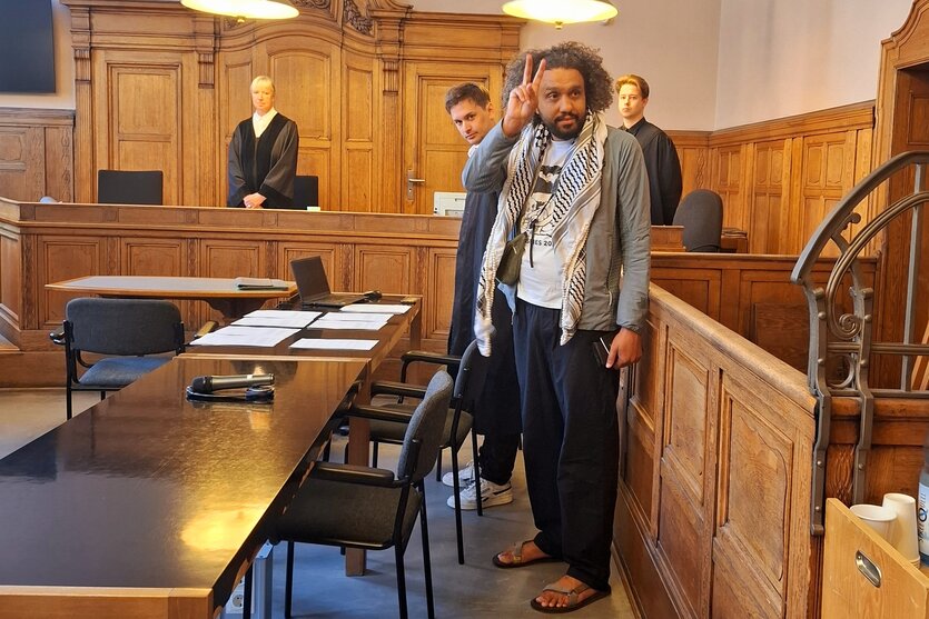 Majed Abusalama im Amtsgericht Berlin