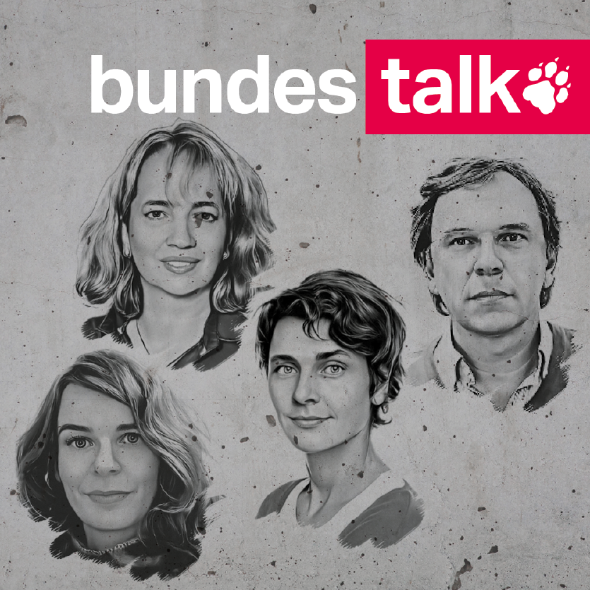 Köpfe von Manuela Heim, Barbara Dribbusch, Anna Lehmann und Stefan Reinecke