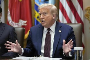 US-Präsident beim Treffen seines Kabinetts im Weißen Haus am 26. August.