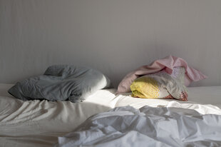 Ein ungemachtes Bett