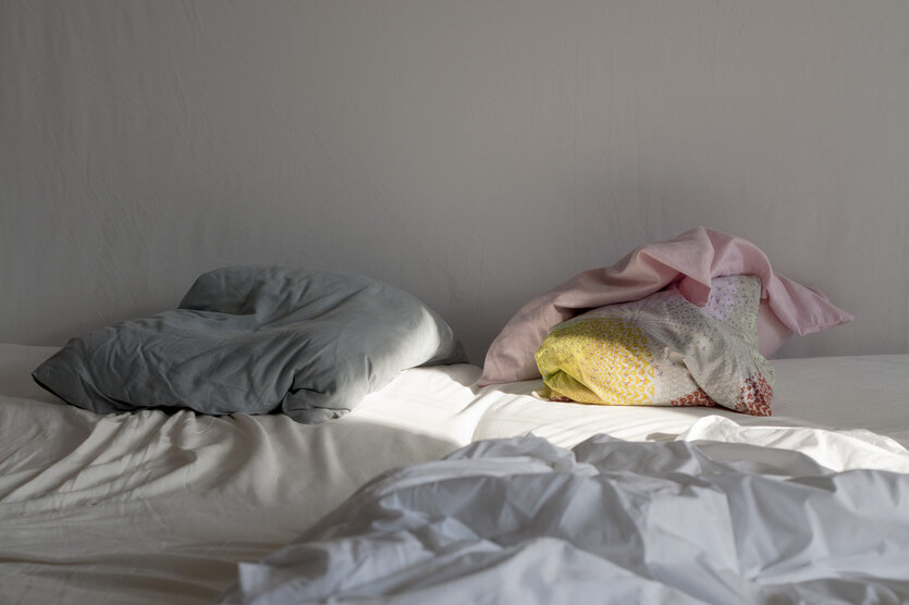 Ein ungemachtes Bett