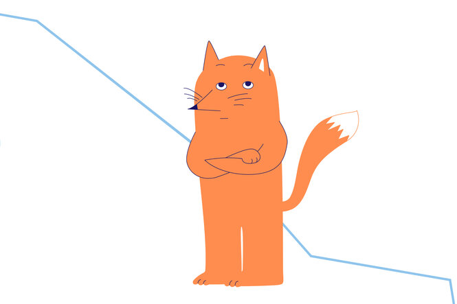 Eine Illustration zeigt einen nachdenklichen Fuchs