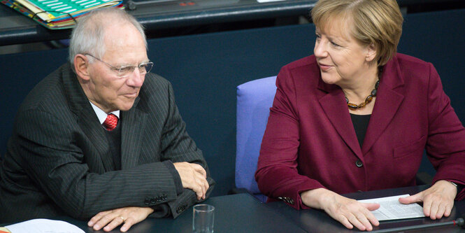 Wolfgang Schäuble und Angela Merkel