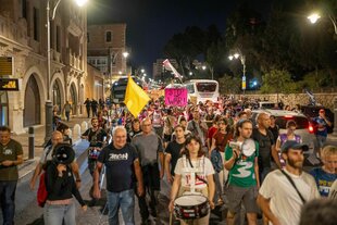Demonstrierende in Jerusalem