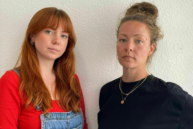 Hanna Frank (links) und Lisa Fischer (rechts) aus der Koordinierungsstelle von Edelgard