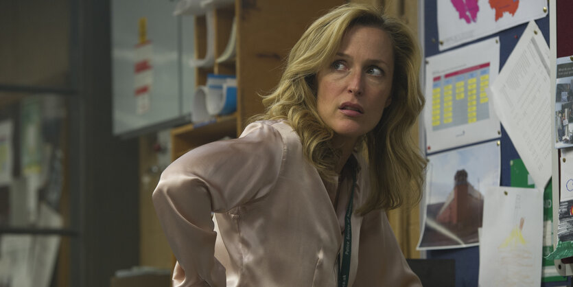 Gillian Anderson in der Krimiserie „The Fall“.