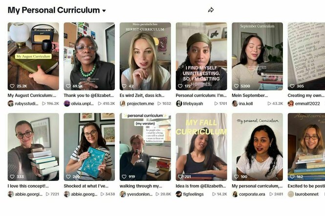 Viele Einzelpersonen zeigen ihr "personal curriculum"