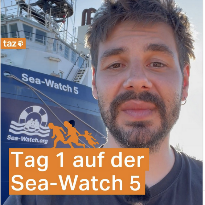 Fabian Schroer auf der Seawatch