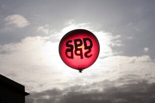 Ein SPD-Luftballon