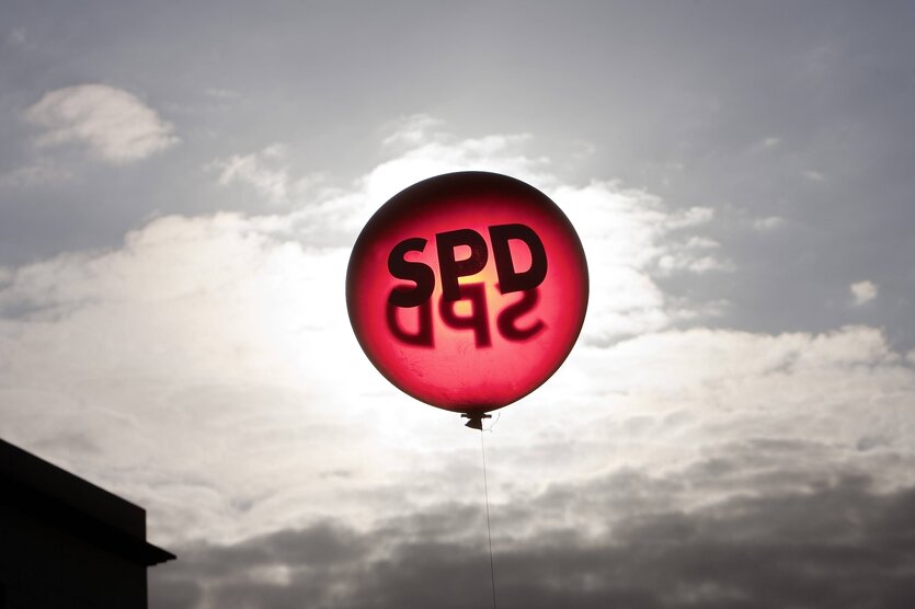 Ein SPD-Luftballon