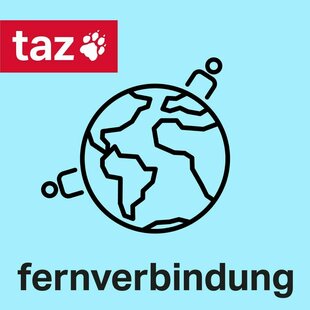 Symbolbild: Eine Weltkugel mit zwei Menschen auf verschiedenen Seiten