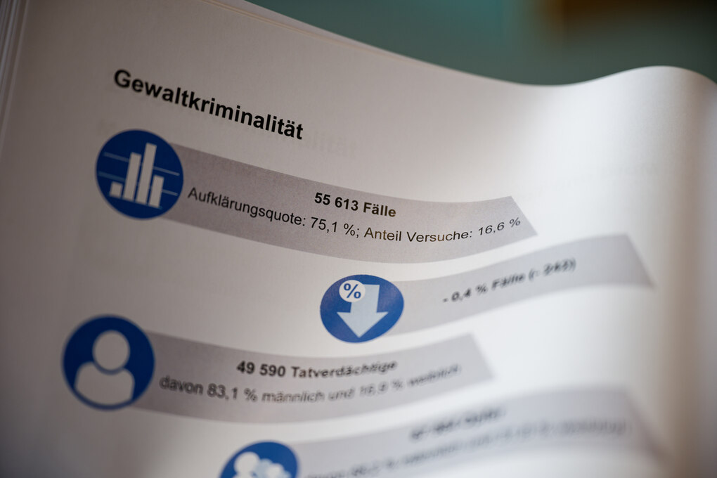 Ein Dokument mit Statistiken zur Gewaltkriminalität