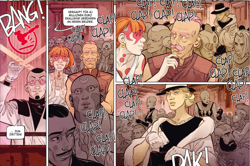 Ausschnitt aus einem Comic zeigt unterschiedliche Personen