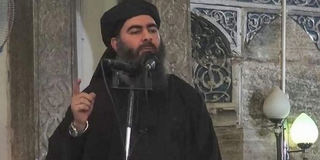 Videoausschnitt von einer Rede al-Baghdadis