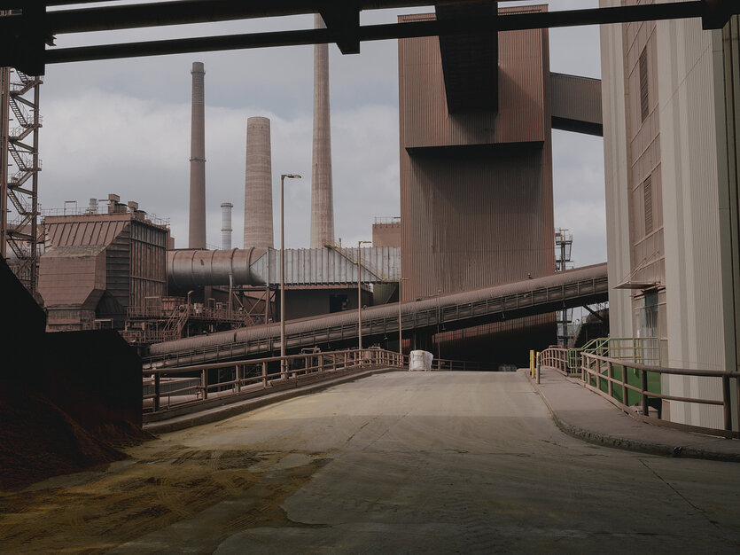 Das Werksgelände von Thyssenkrupp Steel in Duisburg