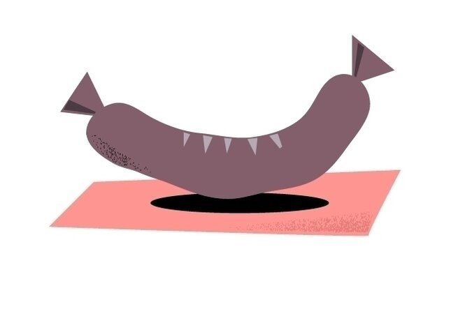 Illustration einer Wurst