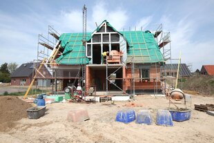 Rohbau eines Einfamilienhauses