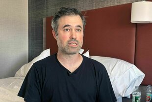 Mark Bray im Hotel in Newark vor seinem Flug nach Spanien