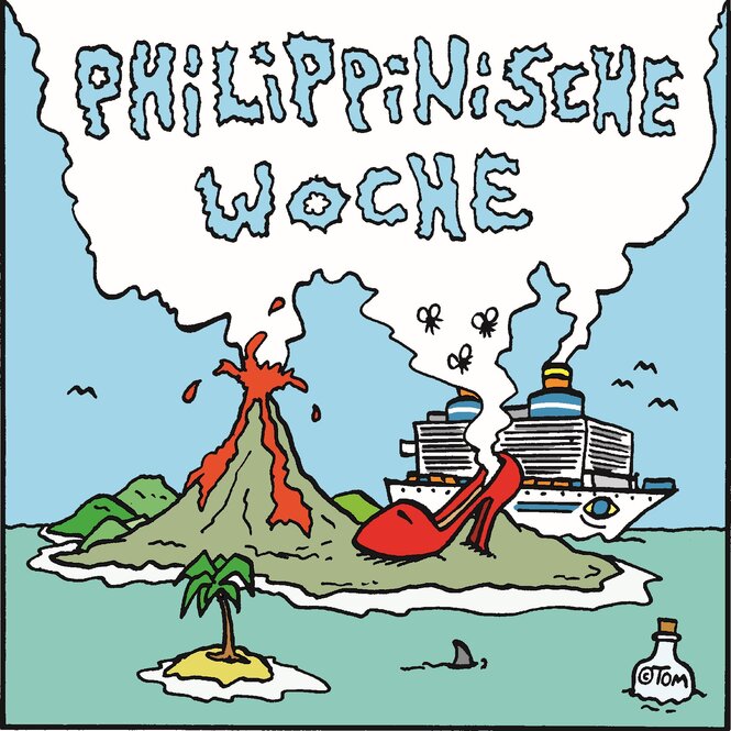 Ein Logo von Tom zur philippinischen Woche der Wahrheit