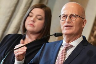 Katharina Fegebank und Peter Tschentscher