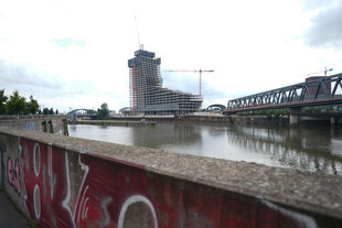 Elbtower-Baustelle in der Hamburger Hafencity
