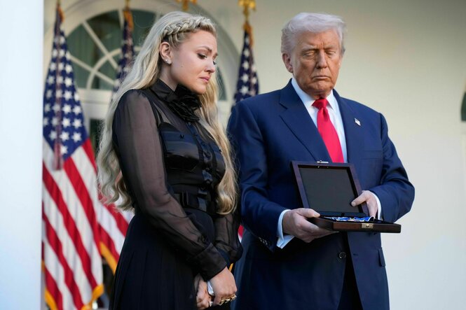 Erika Kirk und Donald Trump
