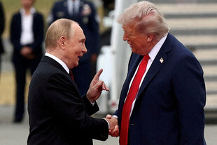 Vladimir Putin und Donald Trump bei ihrem letzten Treffen in Alaska.