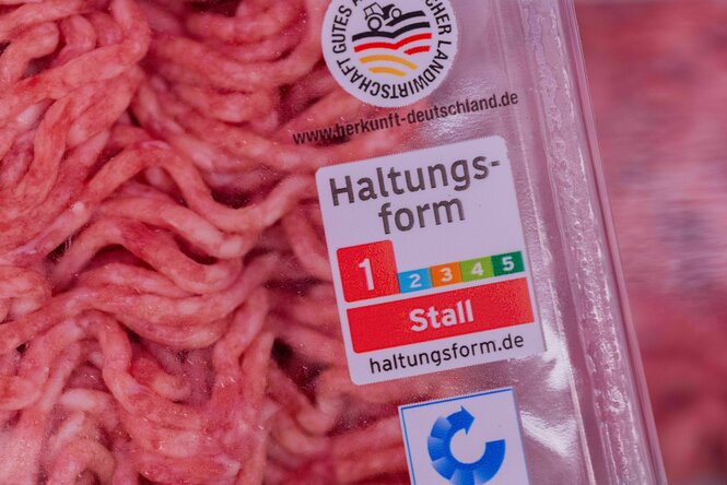 Hackfleisch in einer Plastikverpackung