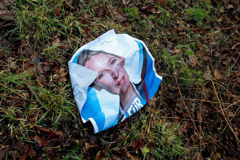 Weggeworfenes Poster von Alice Weidel