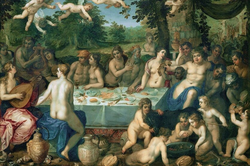 Gemälde des Göttermahls