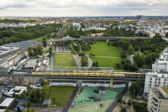 Park aus der Vogelperspektive