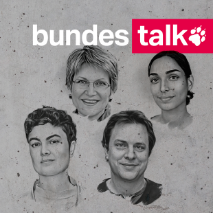 Köpfe von Lukas Wallraff, Patricia Hecht, Jasmin Kalarickal, Sabine am Ode